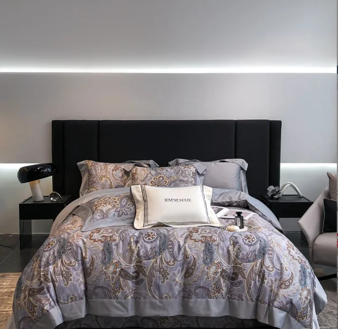 Luxury Tencel Bedding Set Bedsheet Collection - High Quality 4pc Cotton Cartoon 60 Modern Comforter Set 100% Cotton Sanding Fall