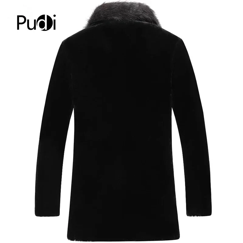 Men new fashion 100% wool short jackets with raccoon fur collar fall winter casual outwear MT811