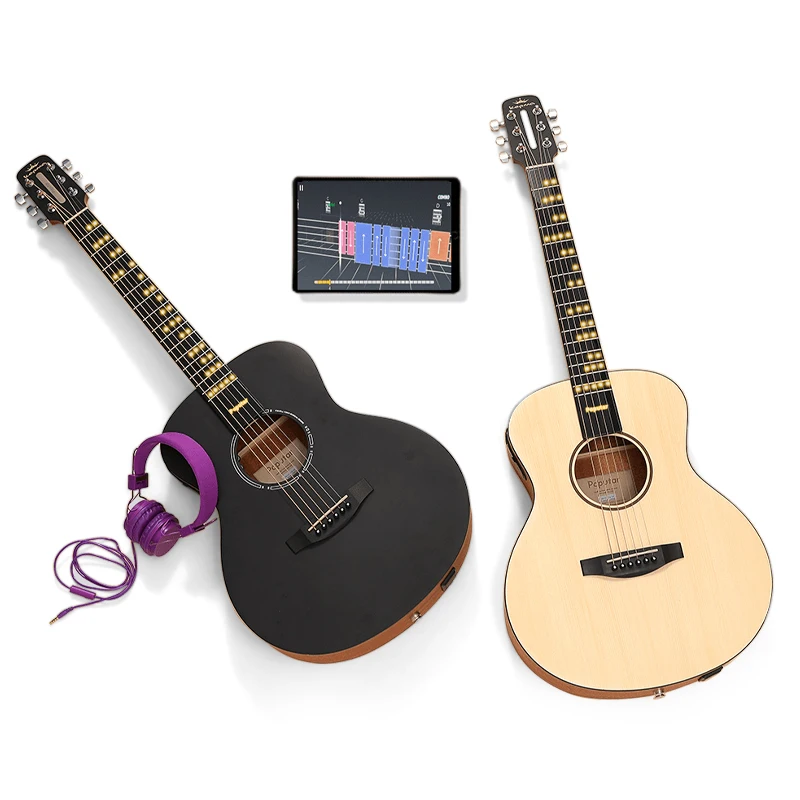 OA 30 Day Pay 36 Inch Poputar Smart Acoustic Electric Guitar 6 String All Solid Acoustic Bass Guitar Learning With Smart APP