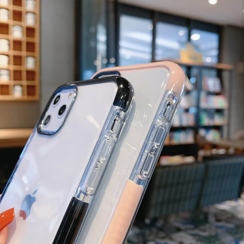 Подходит для iphone12 прозрачный защитный чехол Apple 12promax Мягкий из ТПУ водонепроницаемый мобильного телефона