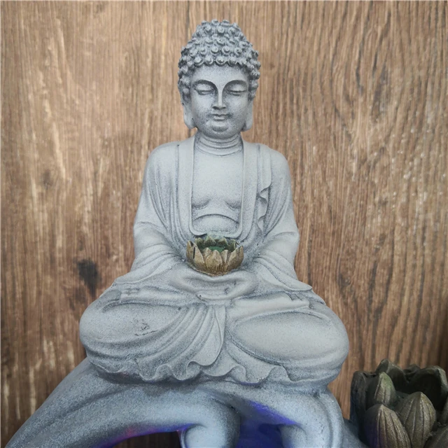 Home decoration indoor rain statue water fountain small sculpture for home table top