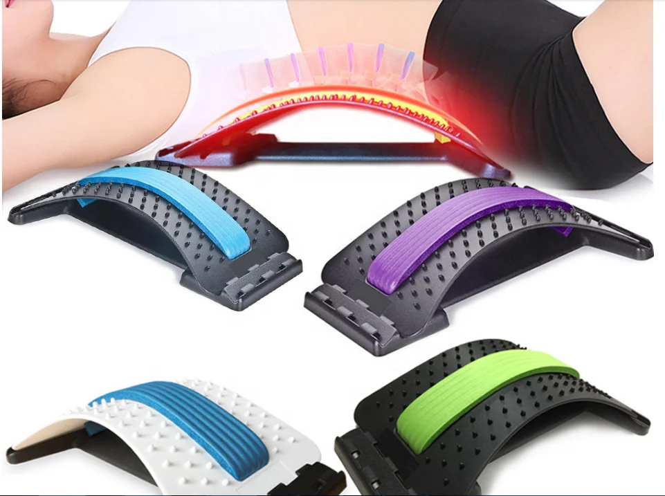 Magic Lower Adjustable Lumbar Massager Back Stretcher for Neck and Posture Corrector