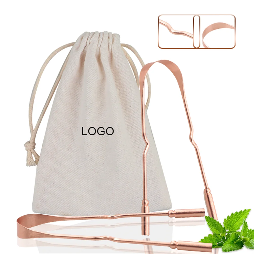 Custom logo reusable eco friendly recycled pouch drawstring cotton bag Storing tongue coating scrapers