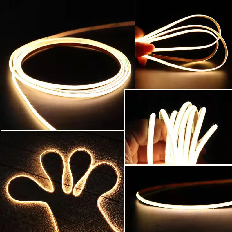 Narrow Width 3V 5V 12V 24V CRI90 White Color 3mm COB LED Strip