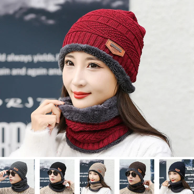 Wholesale Winter Wool Knit Ski Mask Outdoor Cycling Windproof Ski Hats Custom Skimask Balaclava winter hats for men