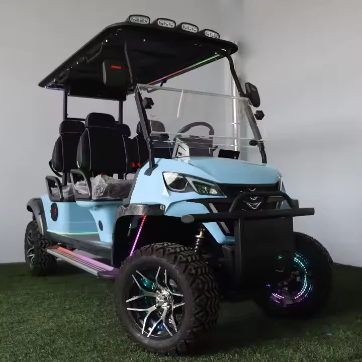 TongCai Lithium 60v 7.5kw  motor 6 Seater golf cart Electric Hunting Golf Cart Golf Buggy