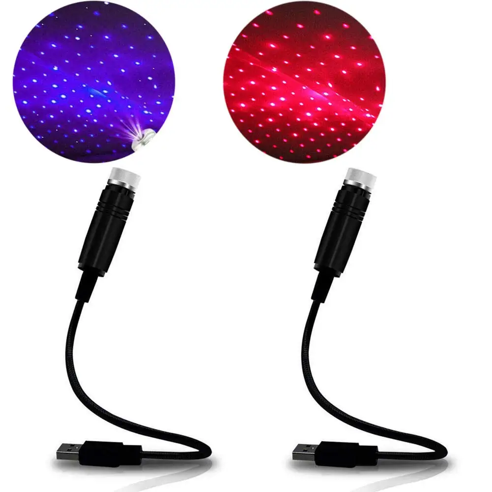 Проектор звездный Ночной светильник регулируемый Романтический Галактический гибкий USB интерьерный автомобильный светильник портативный Ночной светильник украшения для автомобиля