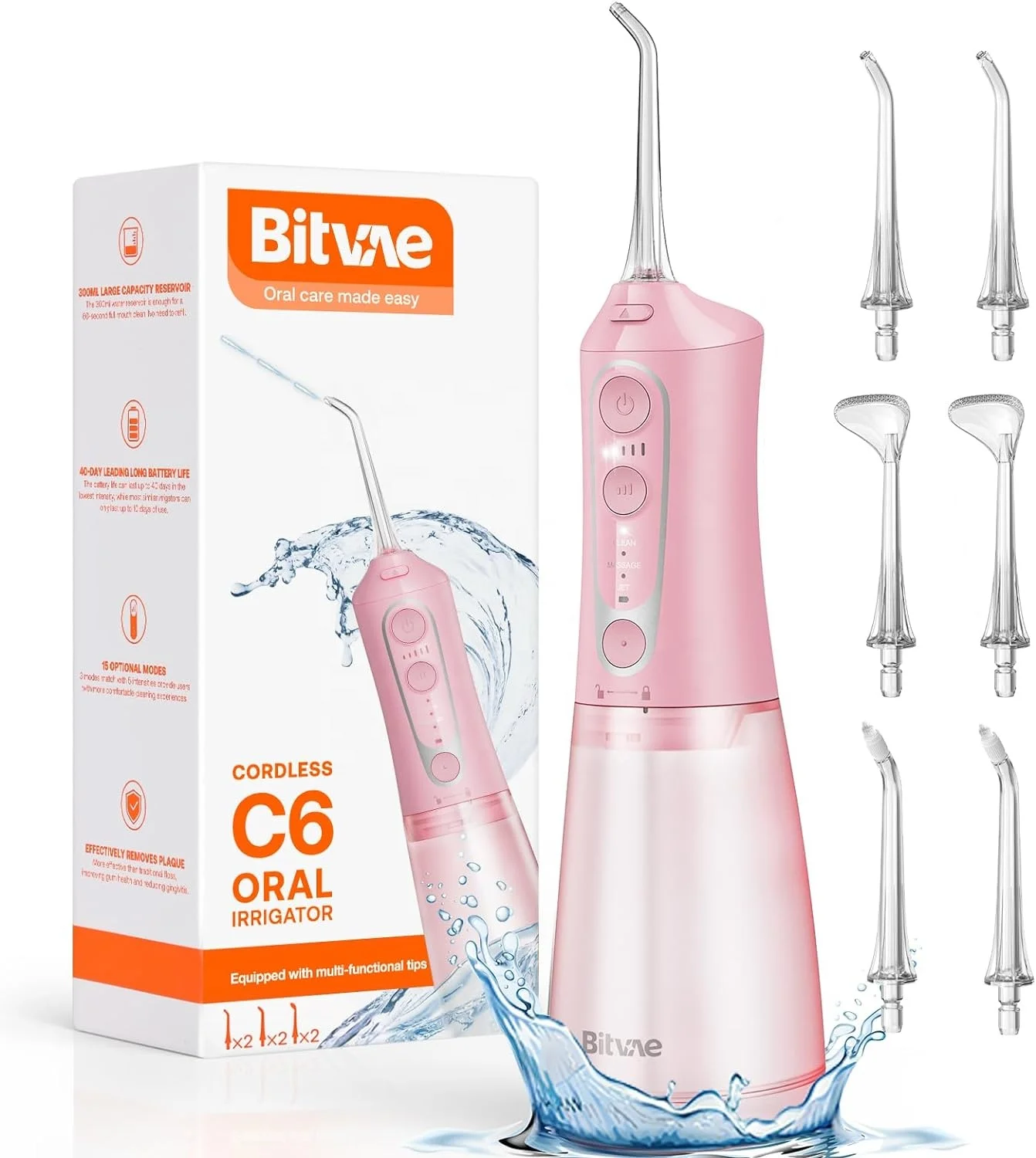 Bitvae C6 300ML Portable Cordless Water Flosser