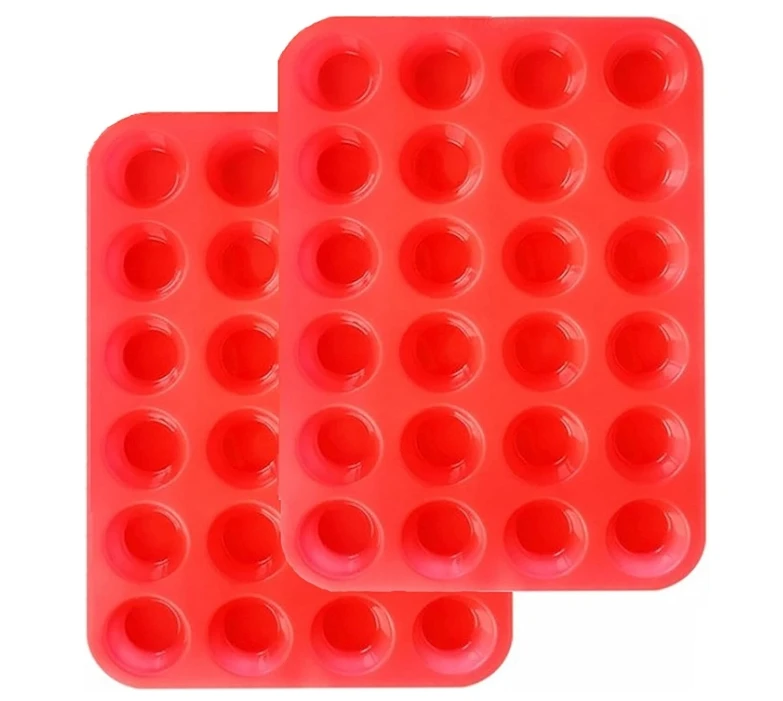 Mini Muffin &Cupcake Set, Nonstick Silicone Baking Pan, BPA Free and Dishwasher Safe Great for Making Muffin Cakes, Tart Bread