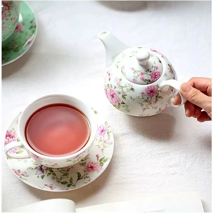 Tea Pot And Cup For One Person Single Pot Tea for One tea pot with cup and saucer For Wedding Gift