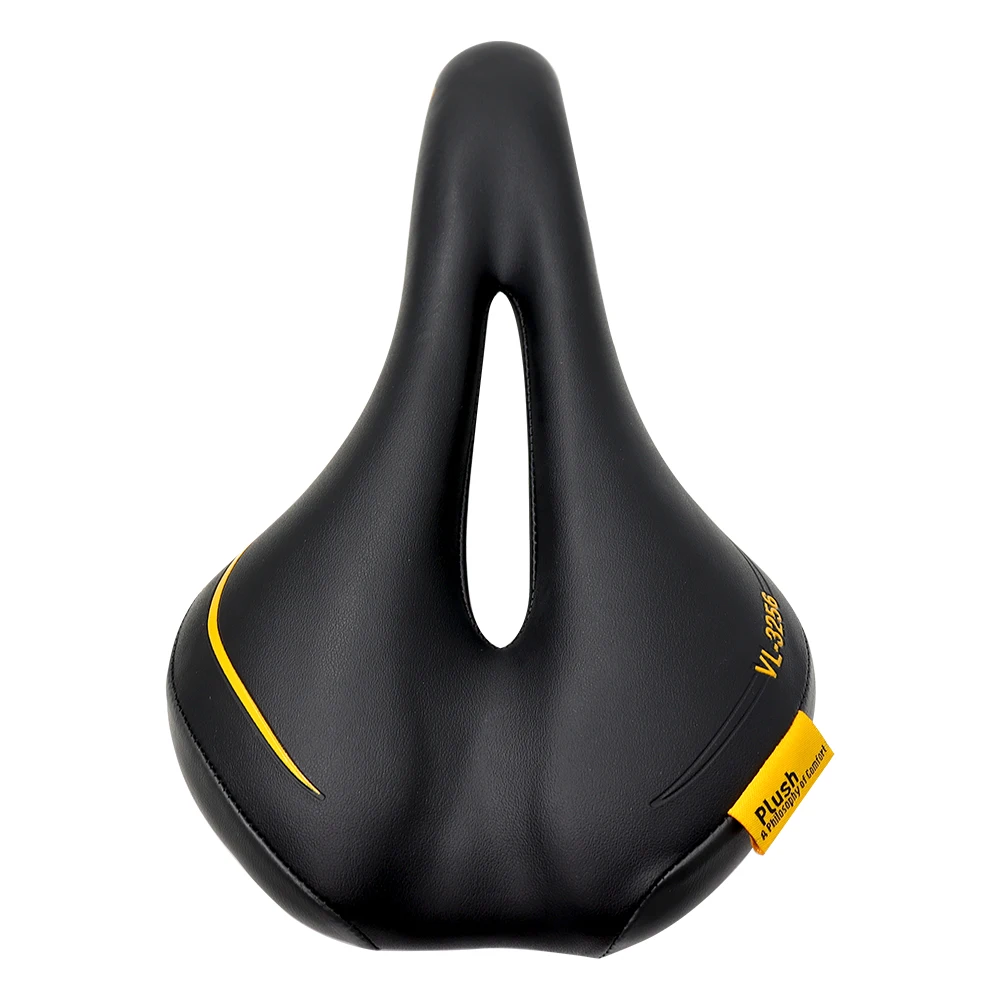 VELO VL-3256 Saddle Hollow Breathable Comfortable Soft MTB Road Bike Steel Rail PU Leather Saddle Bicycle Cushion Cycling Parts
