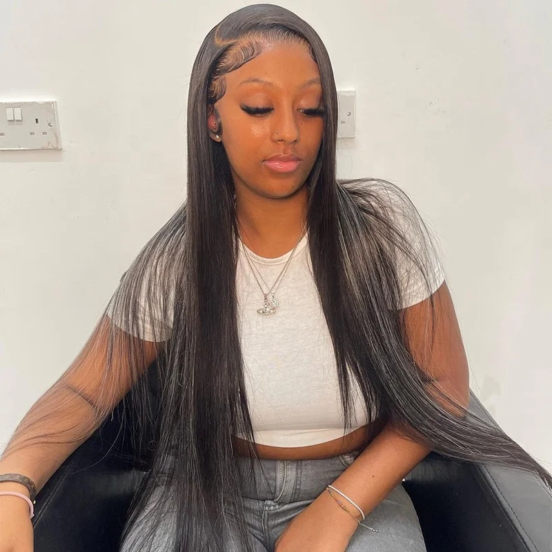 Clj Wholesale Perruque Brazilian Black Transparent Lace Frontal Straight Buy Wig For Black Women