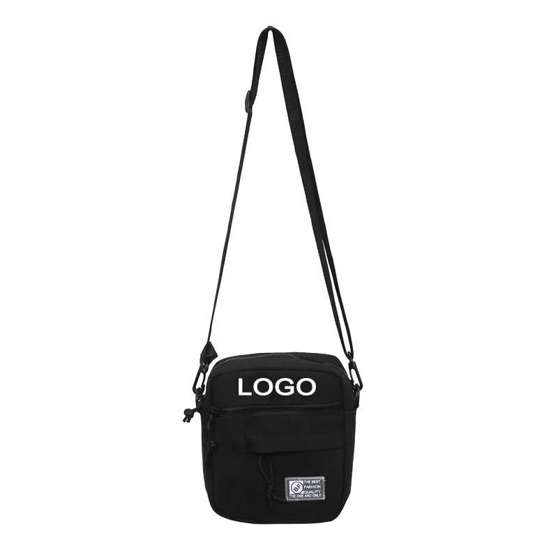 Trending travel canvas messenger bags crossbody chest bag men and women chest strap crossbody bag for mobile phone