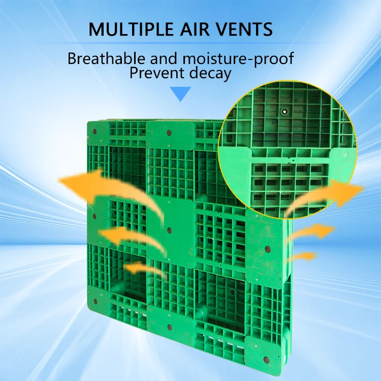 chiansupplier hdpe collapsible six runners heavy duty plastic pallet