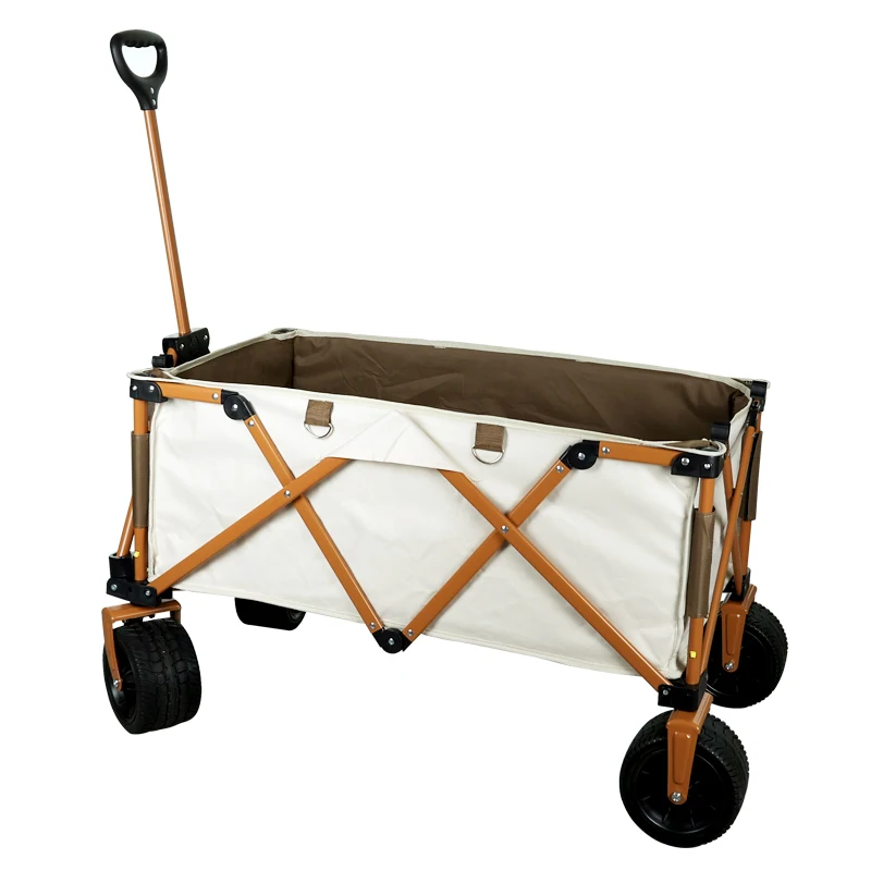 2022 Camping Outdoor Collapsible Beach Wagon Cart Trolley Utility Folding Camping Wagon Trolleys Hand Carts wagon for kids