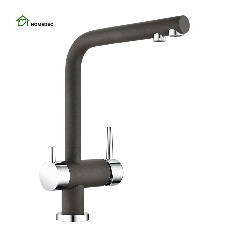 2024 Deck Mounted  Kitchen Faucet 3 in 1 Filter Drinking Water Kitchen Faucet Hot and Cold Mixer Taps
