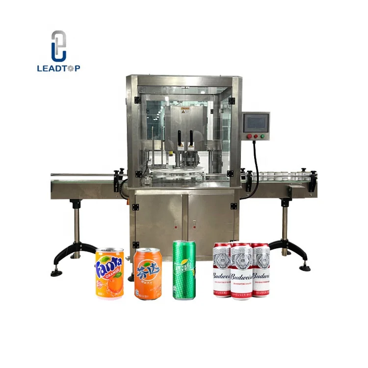 Automatic Food Beverage Soft Drink Soda Canning Machine Beer Can Sealing Machine for Aluminium Can PET Plastic Can