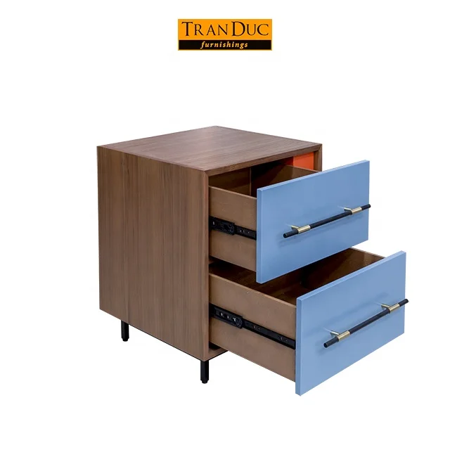Hotel bedroom nightstand with drawers as 5 star hotel furniture quality