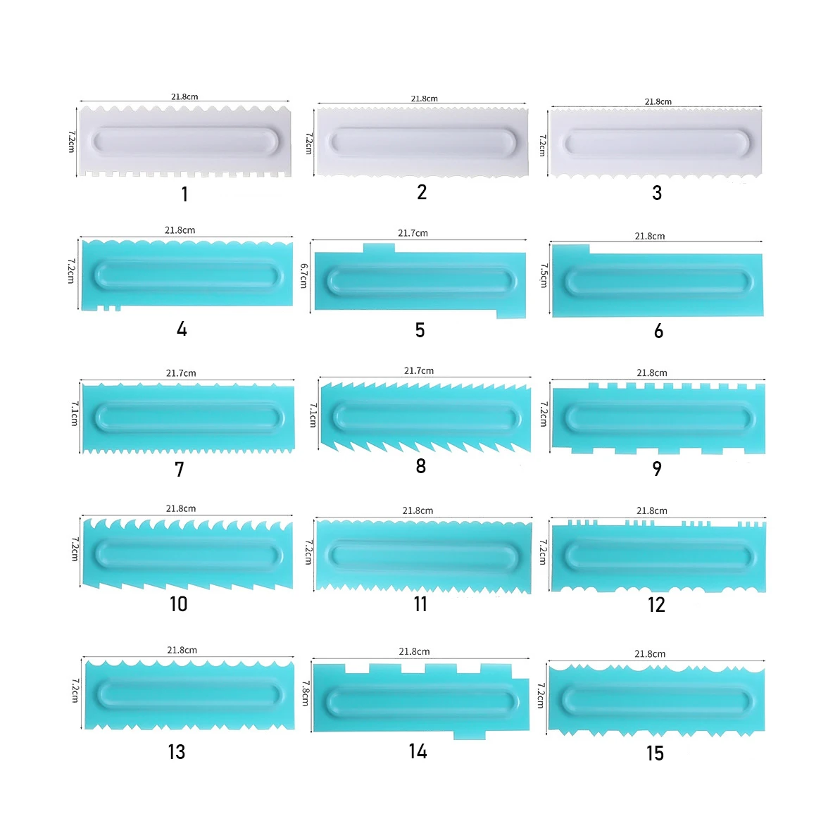Cake Cream scraper comb Plastic scraper fondant cake pattern modeling tool