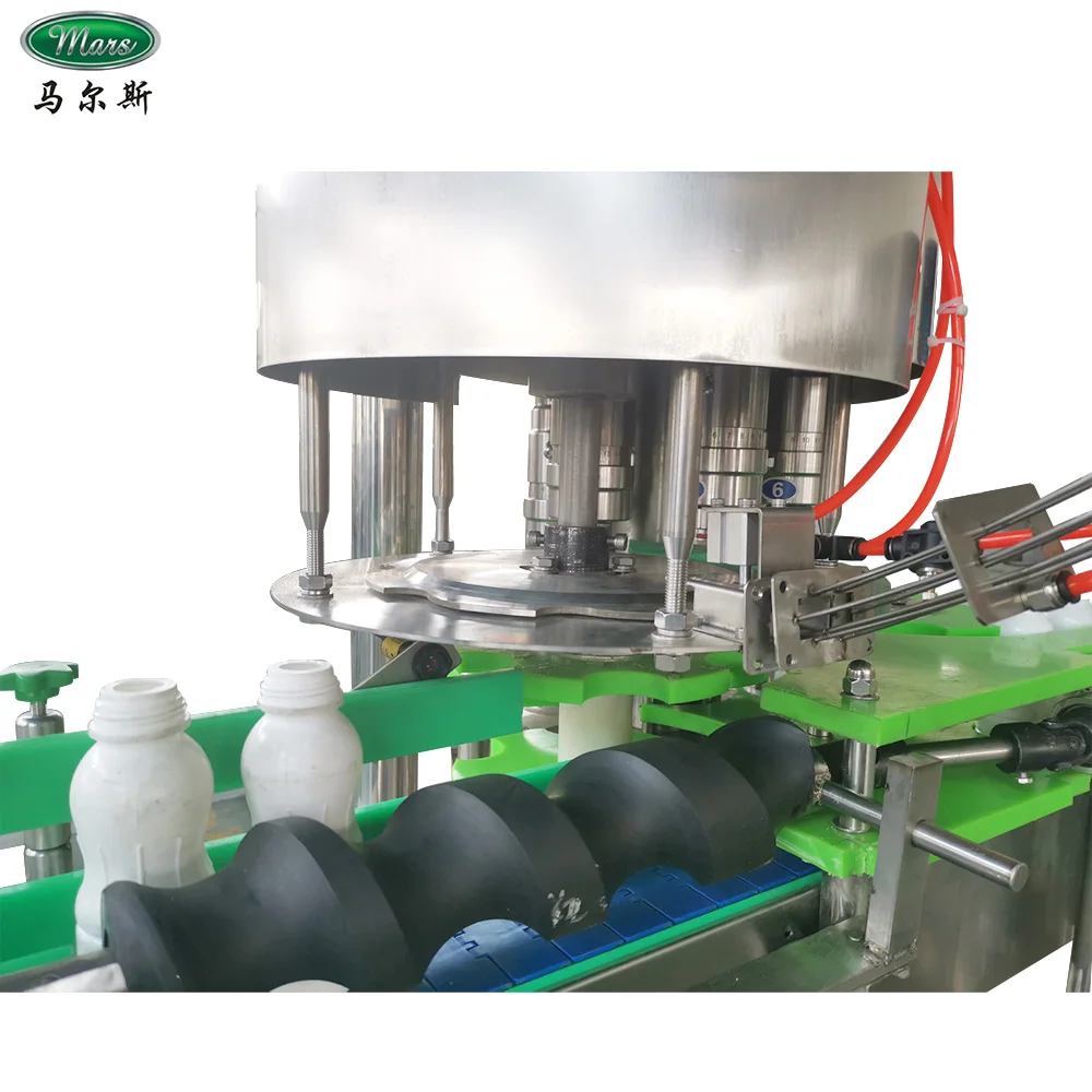 Automatic Electric Glass Bottle Honey 4 6 Station Spindle Pilfer Proof Screw Thread In-line Capping Machine