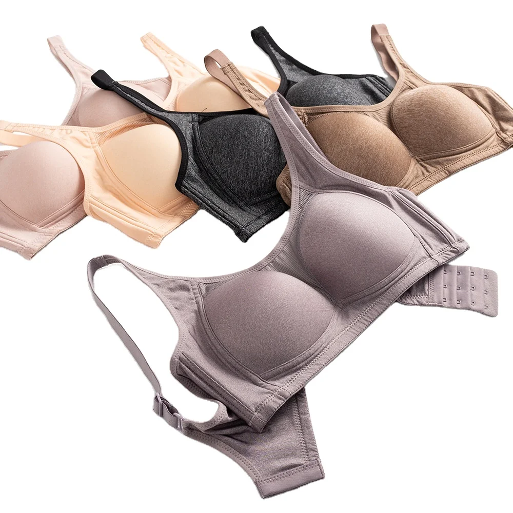 Comfortable thin bra big cup size pads lightly padded bra women full yoga vests