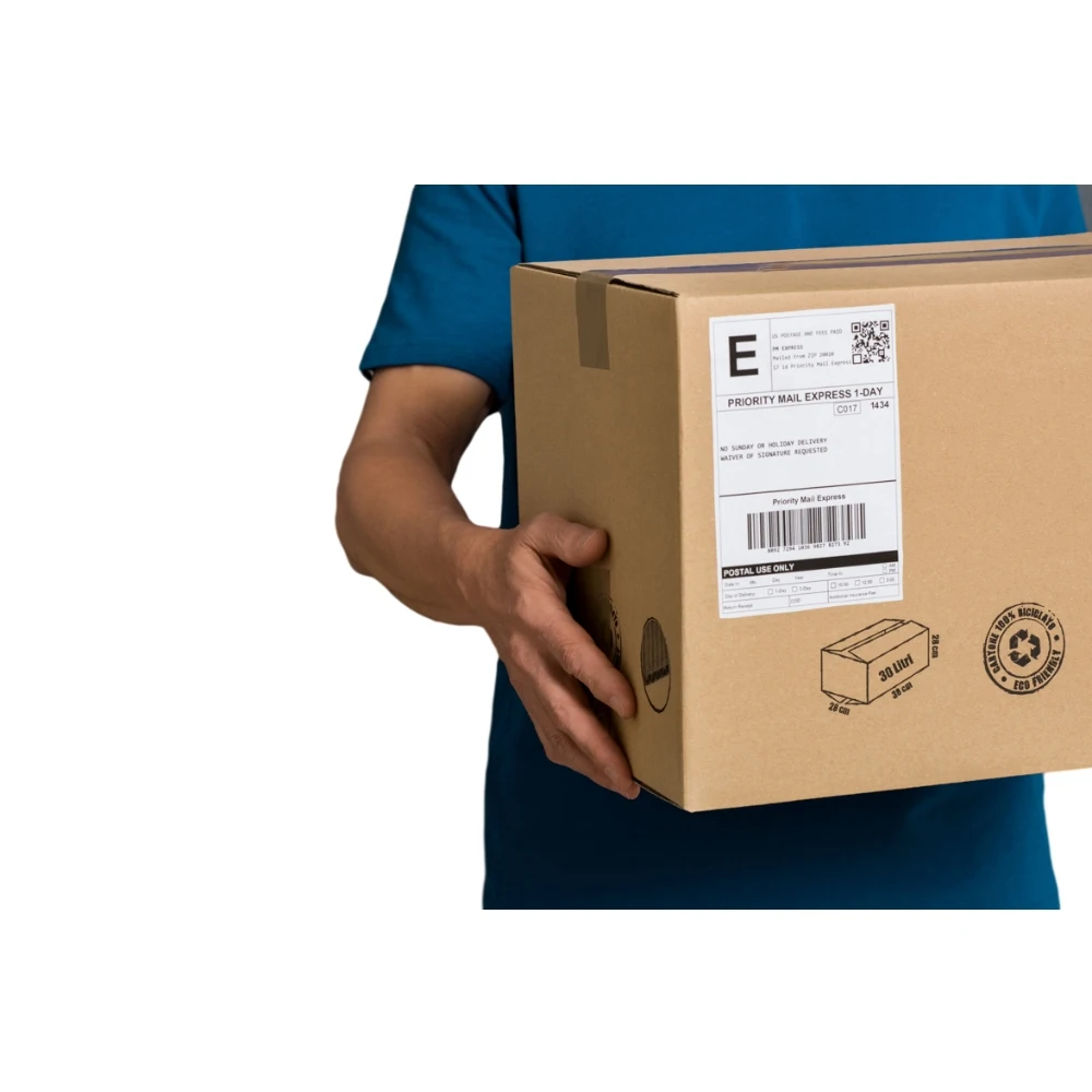 Waterproof Recyclable Paper Stickers For Shipping Packaging Labels Paper Roll Shipping Labels