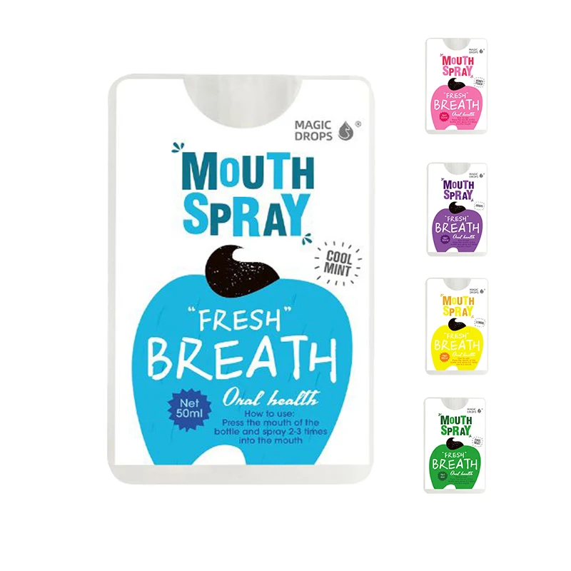 Custom Private Label Spray Buccal Oral Spray Honey Freshing Peach Breath Oral Spray For Smokers