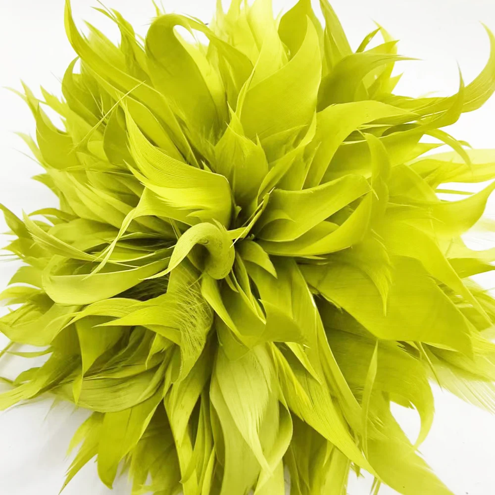 Hot Selling Colorful Flower Head Decoration Bleach and dye rooster schlappen feathers