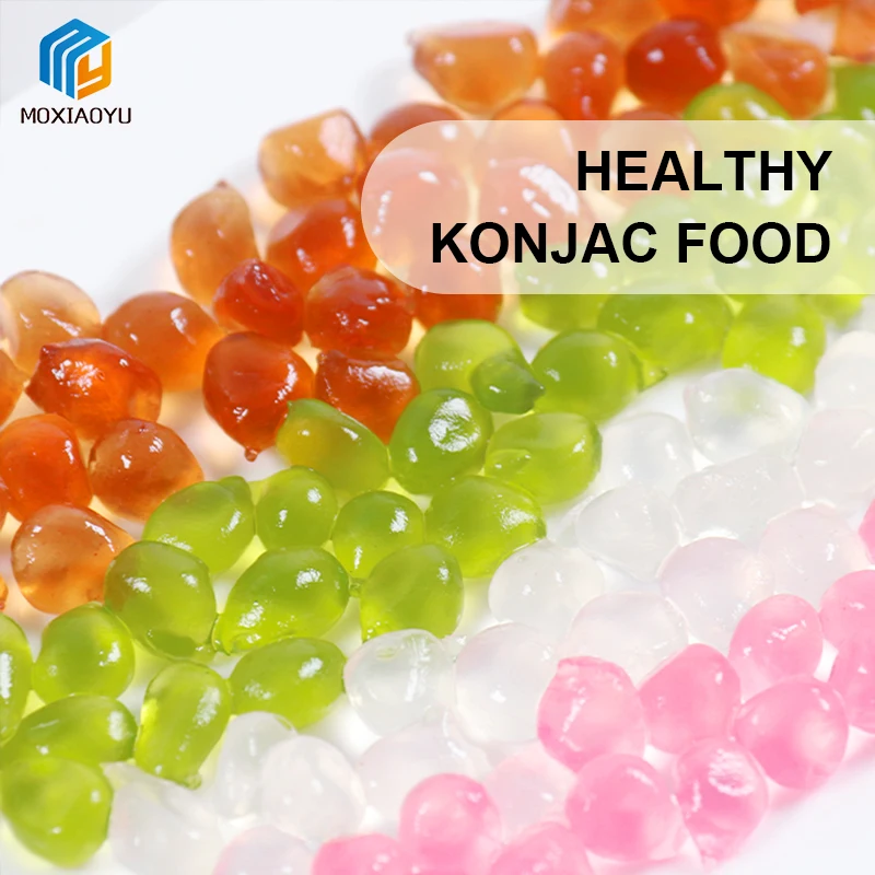 Hot Selling Multi Fruit Flavors Available Milk Tea Ingredients Popping Boba Instant Konjac Jelly Balls