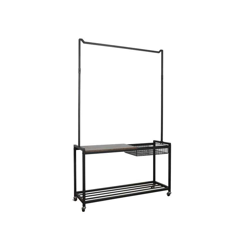 Display Clothes Rack Household Storage Holders Clothes Organizers Stand With Wheels Storage Containers Coat Rack