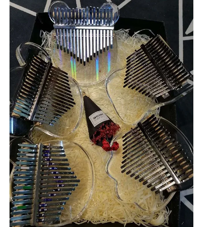 2021 Пальчиковое пианино по низкой цене, новая модель, подарок kalimba из прозрачного стекла
