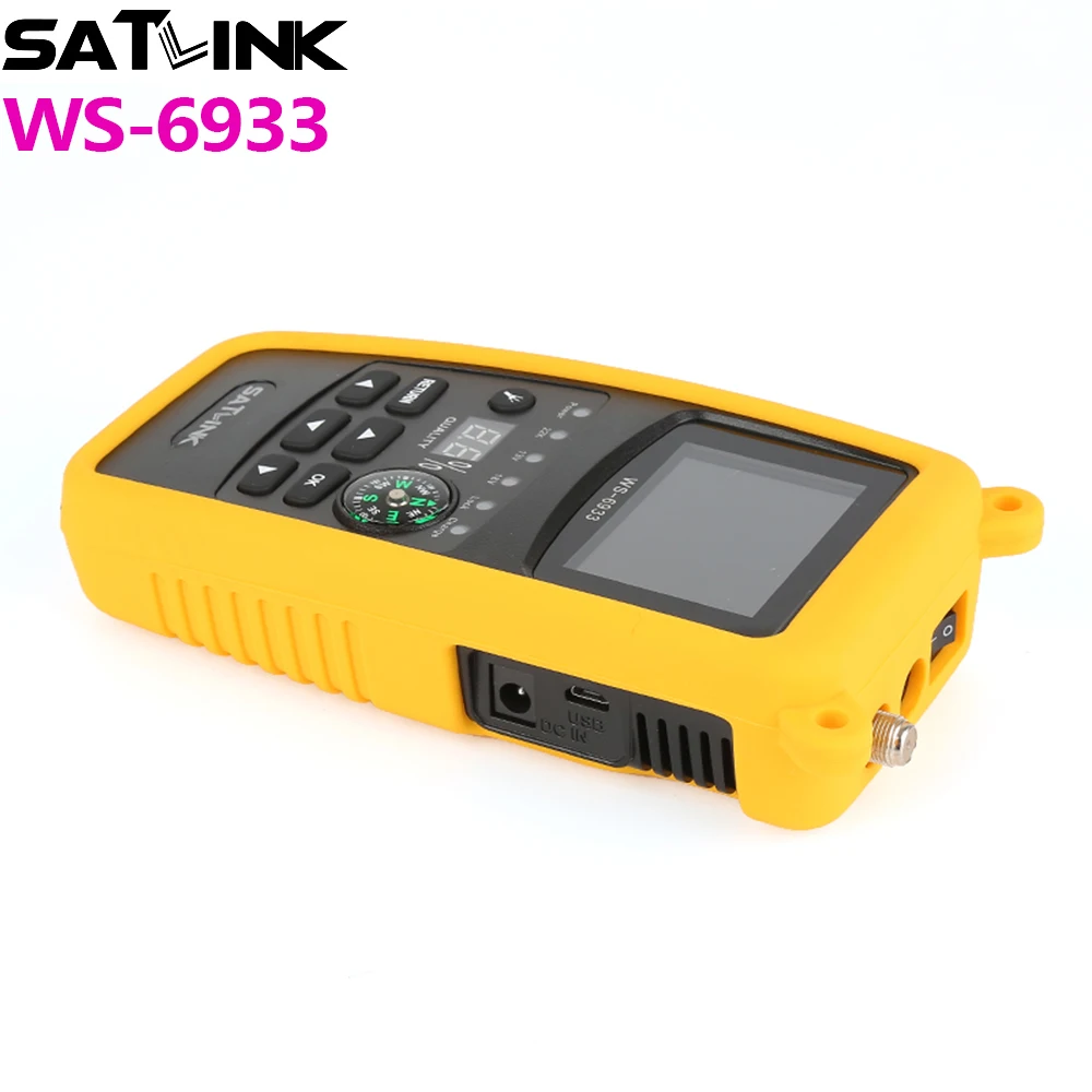 Satellite Finder Meter Support DVB S/S2 LNB TFT LCD 800mAh Li-lon Battery LED Flashlight USB 2.0 LNB Satlink WS-6933