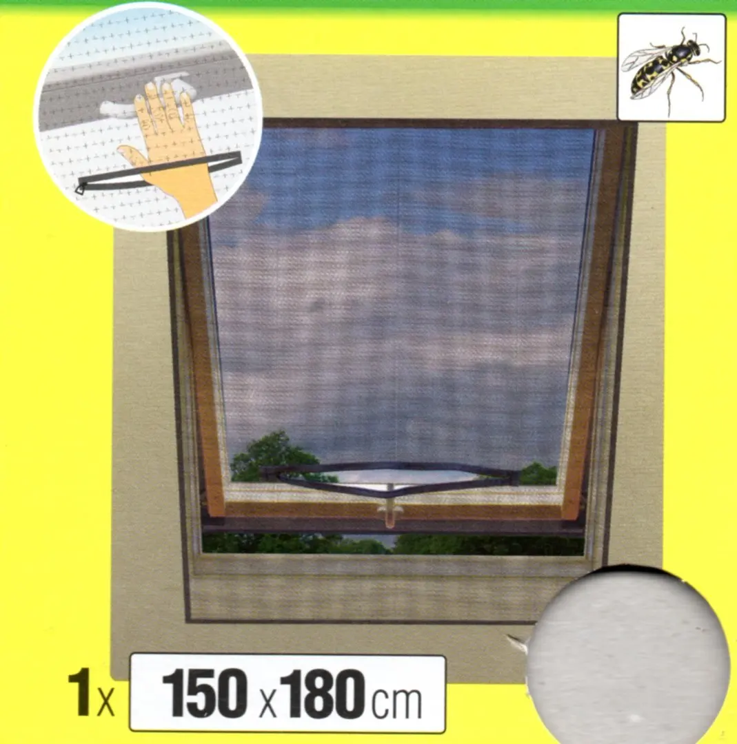 
European Standard Insect Stop Hook And Loop Comfort window screen For Dormer Windows & Skylight Window 