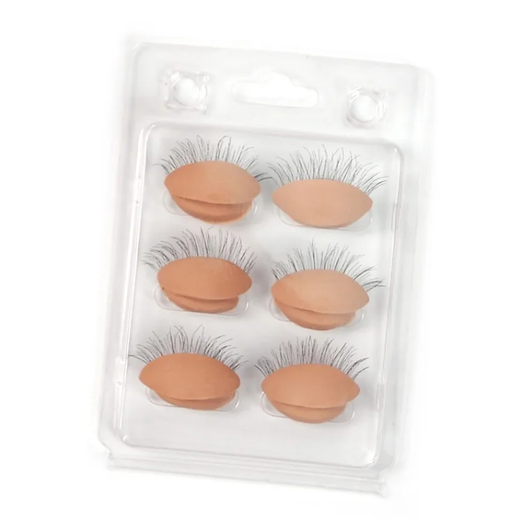 3 pairs replaceable eyelids Eyelash Replacement Eyelids used for eyelash training and practice eyelash extension