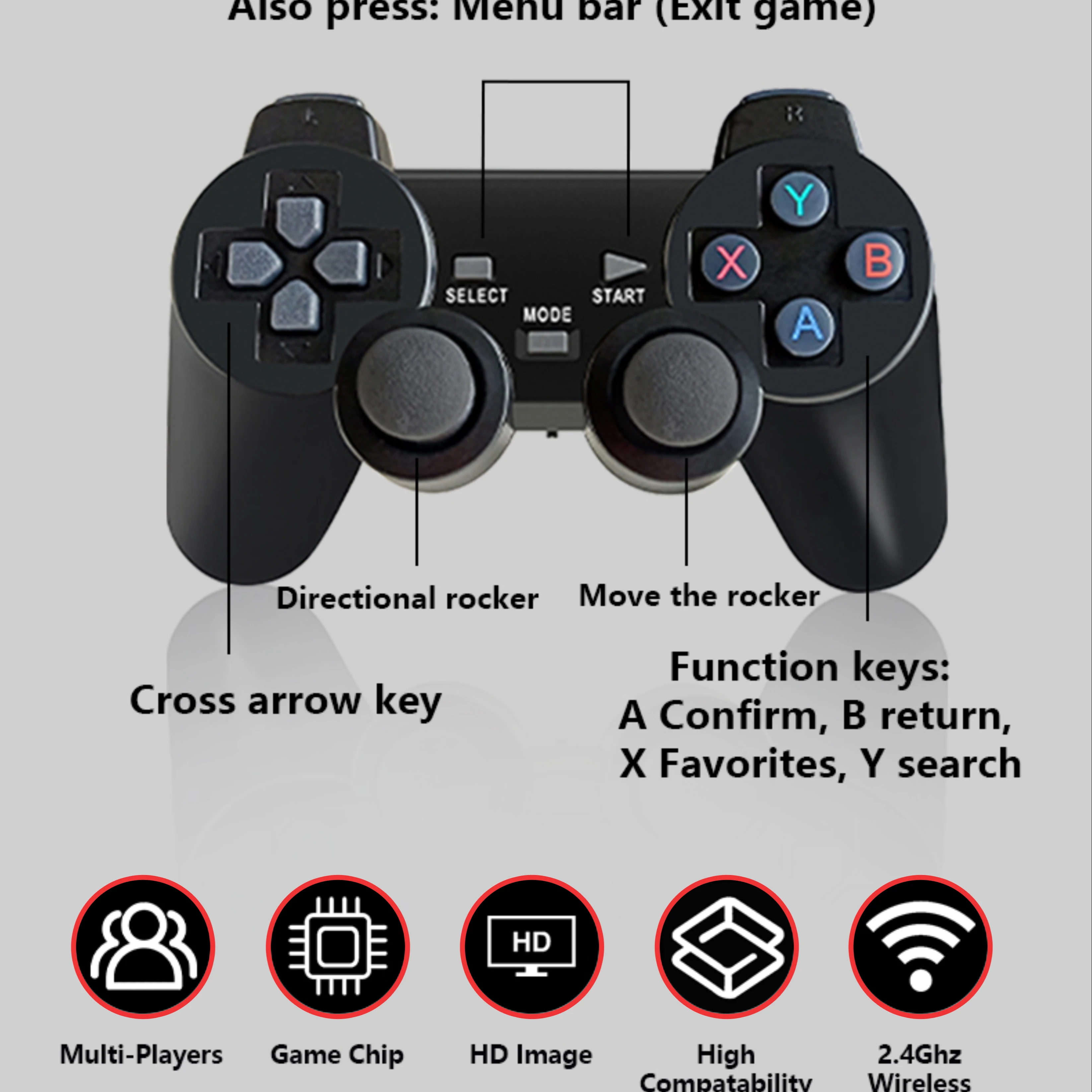 X2 Plus wholesale Q8 40000+ Classic Retro Games 64G 128G Game stick wireless controller emulator console for Super Gaming Stick