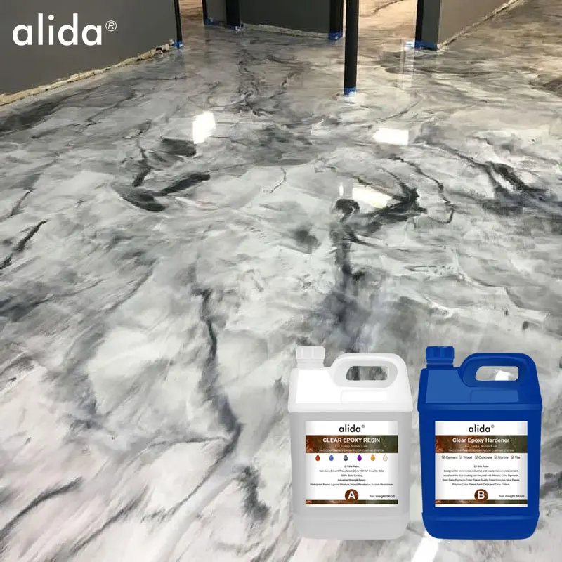 Wholesale Good Hardness Epoxy Primer Middle Top Coat Epoxy Floor Coating for Metallic Floor
