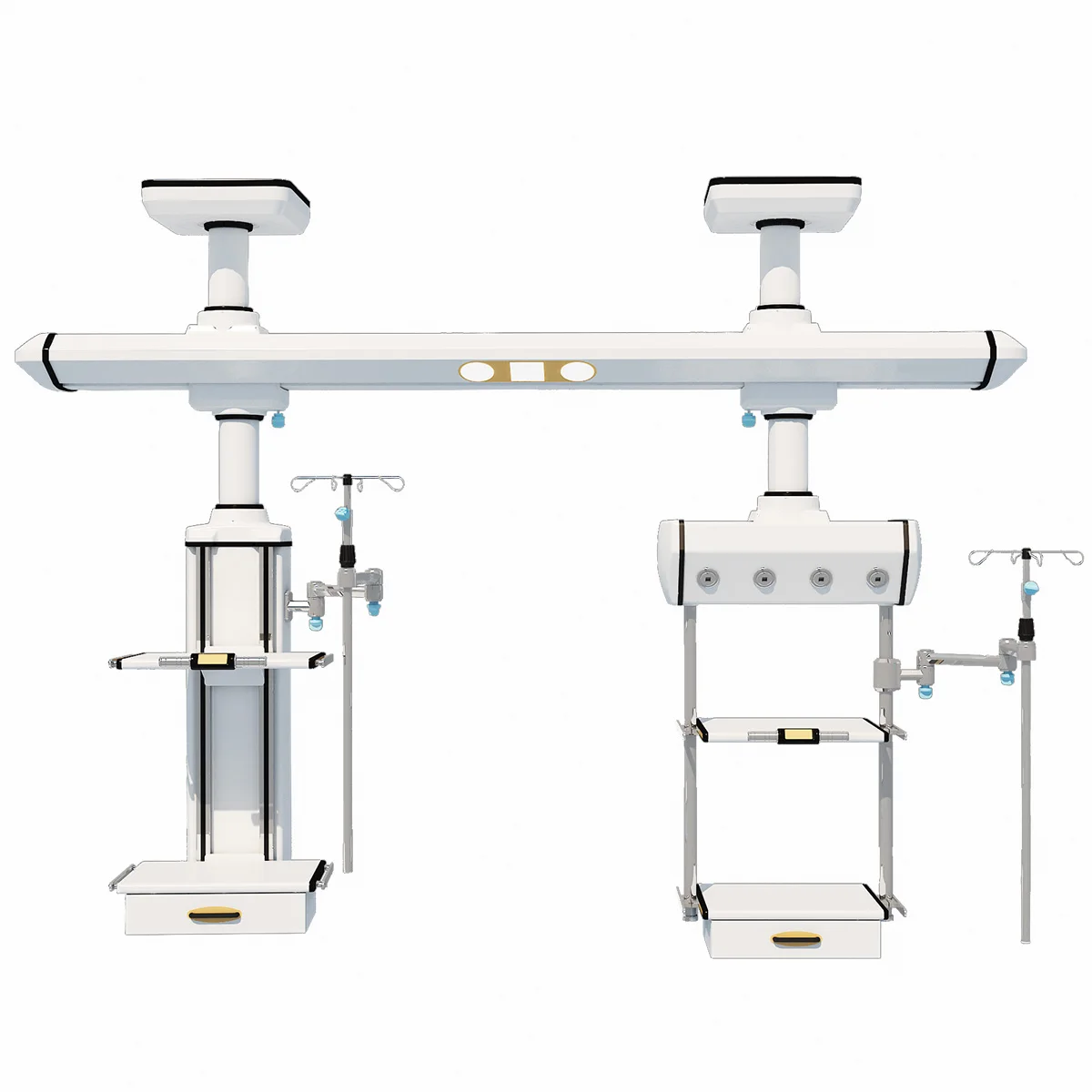 Hochey Medical Hospital Equipment Anesthesia Ceiling Pendant For ICU Double Arm Surgical Pendant