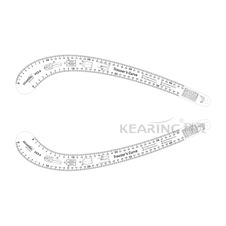 Kearing Kearing Manufacturer New Tailoring Template Curves Ruler Set for Fashion Design    # FCS-KIT
