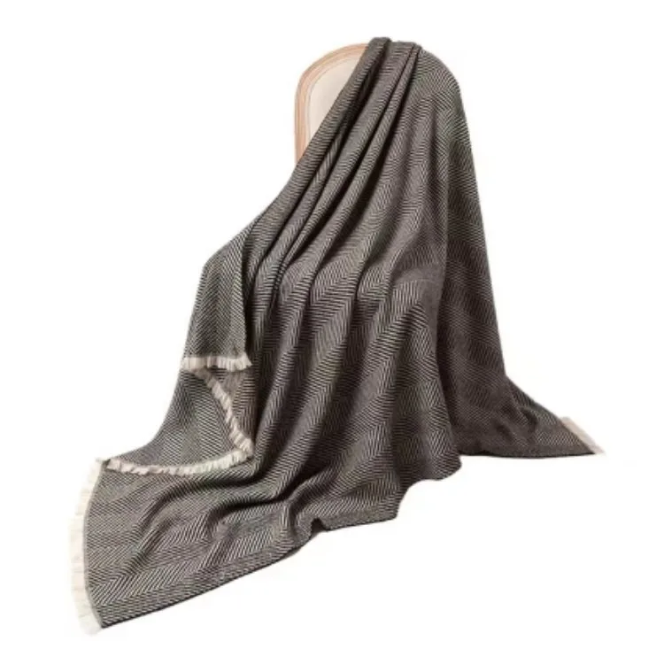 100% Wool blanket custom throw tartan wool blanket
