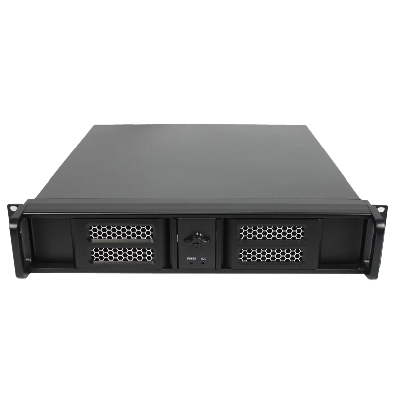 2U мини-ITX двойная система компактный корпус сервера, Rackmount шасси, промышленный корпус ПК