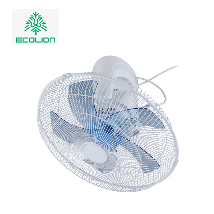 Top Selling 16 Inch  Cooling Plastic Blades Orbit 360 Degree Oscillating Ceiling Fan Motor Orbit Fan