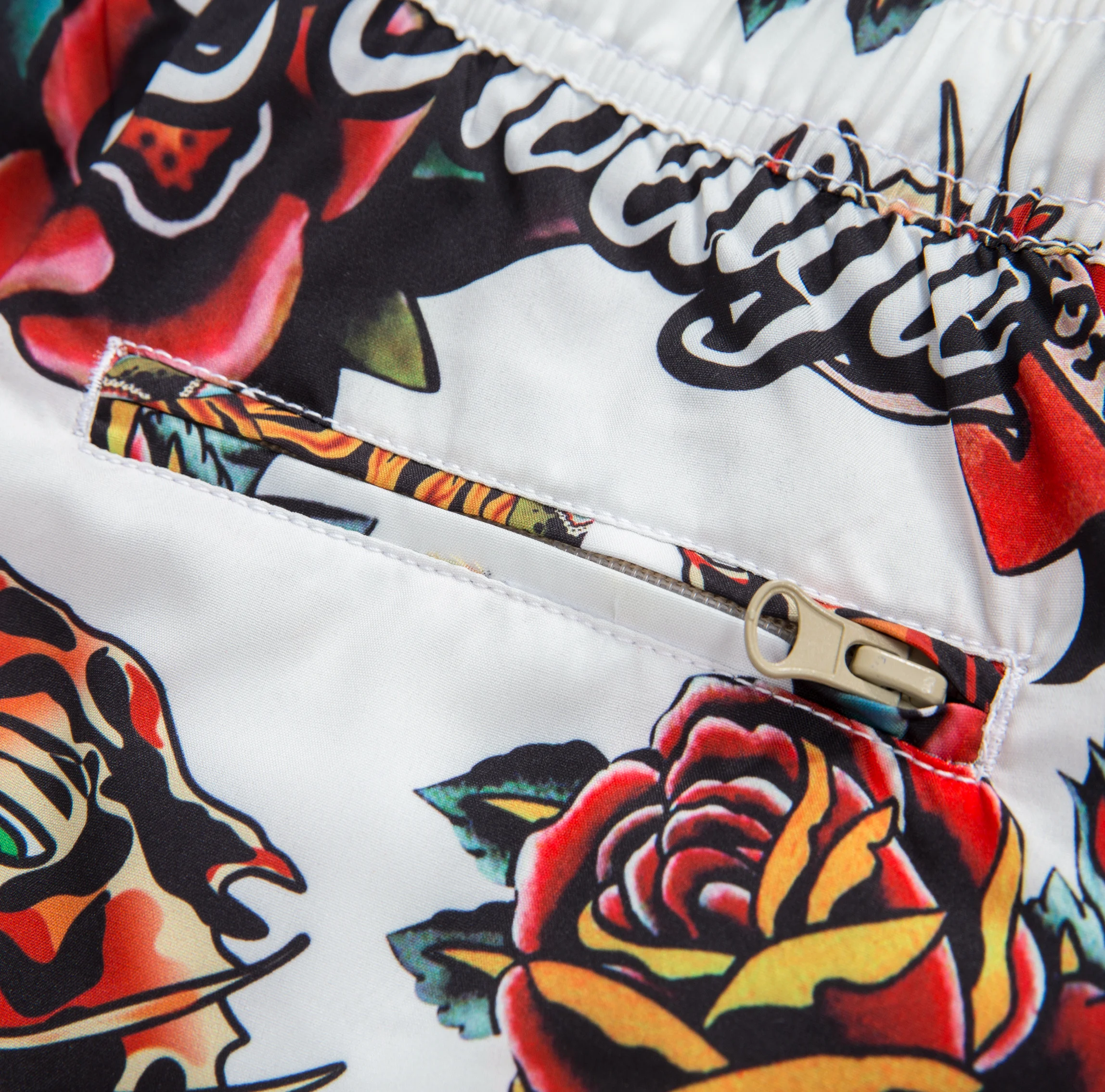 OEM Fashion Waterproof Print Pattern Boardshorts Hawaiian Style Shirt and Shorts Swimwear Set Beachwear Beach Trunks