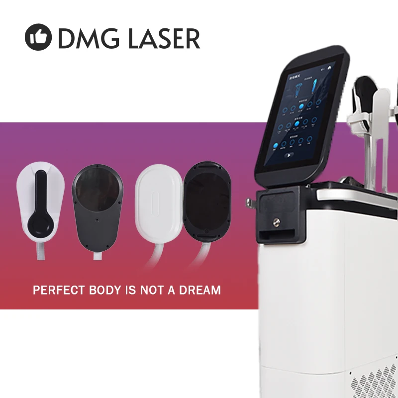 Professional muscle building stimulator 5 handle body sculpting ems training machine with rf function