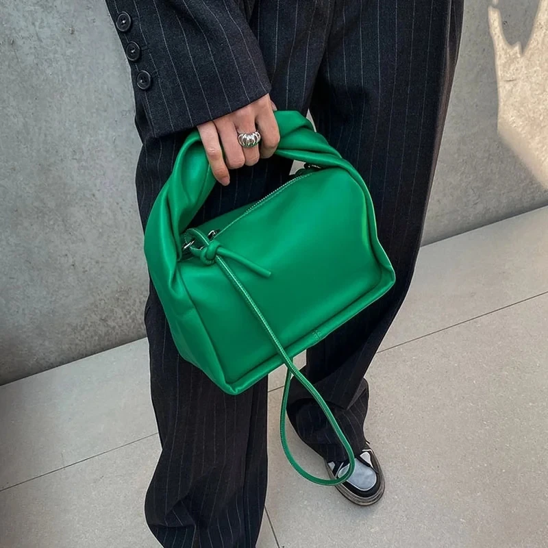 Fashion Vintage Green Shoulder Crossbody Bag For Women Handbags Casual PU Leather Replica Designer Bags Messenger Bag Femme