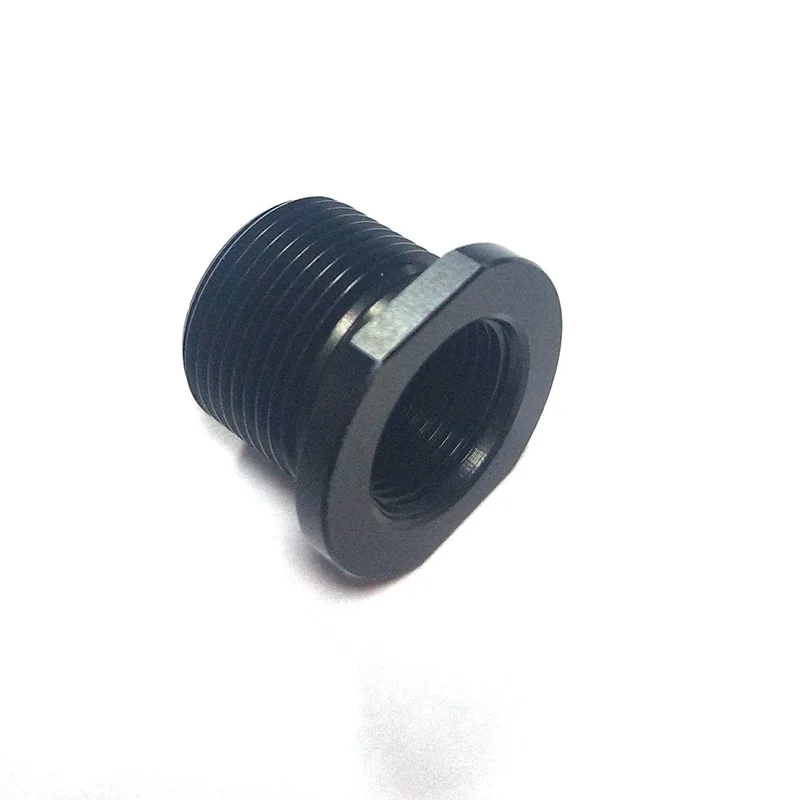 CNC machining Aluminum 1/2-28 ID to 5/8-24 OD Car Engine Fuel Filter Fittings Flange design Thread Adapter