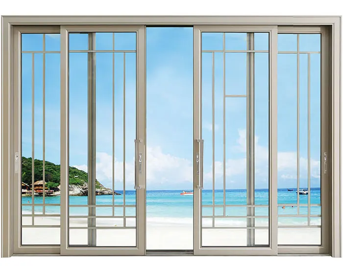 AS2047 Soundproof Super saving energy Outdoor Balcony Aluminum Double Tempered Low E  Glass Garden Sliding Door