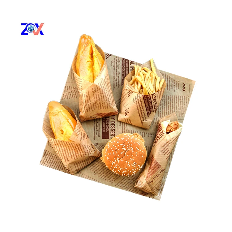 
Packaging Wrapping Greaseproof Paper Custom Logo Burger Paper Food Grade Paper Wood Pulp Offset Printing Carton Packing Virgin 