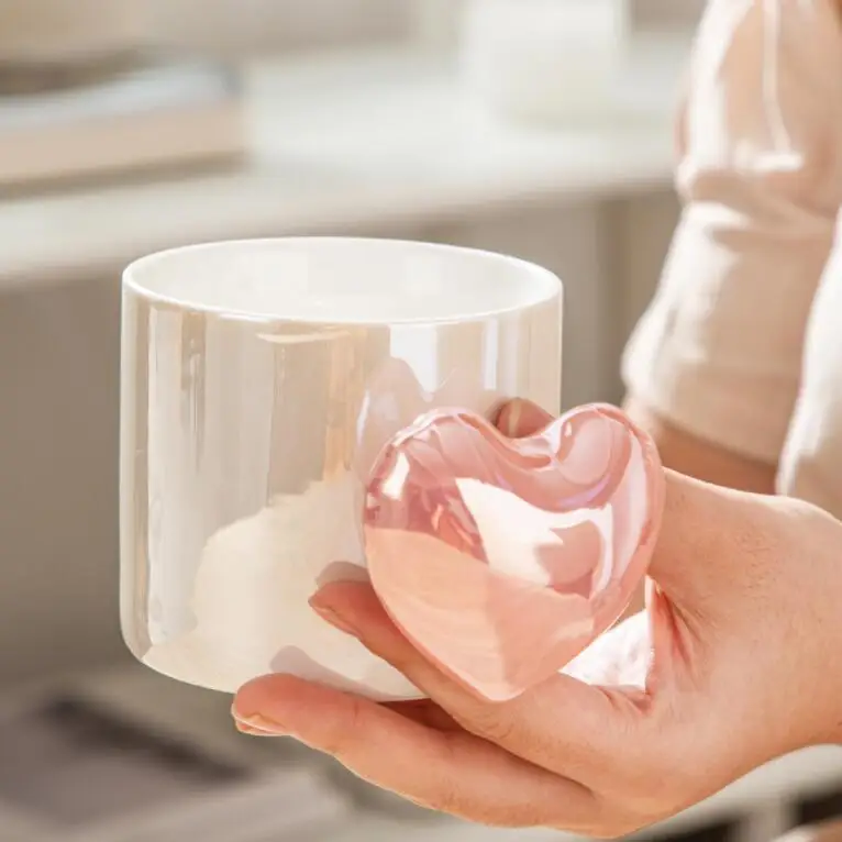 cute colorful heart handle ceramic mug wedding favors gifts for guest