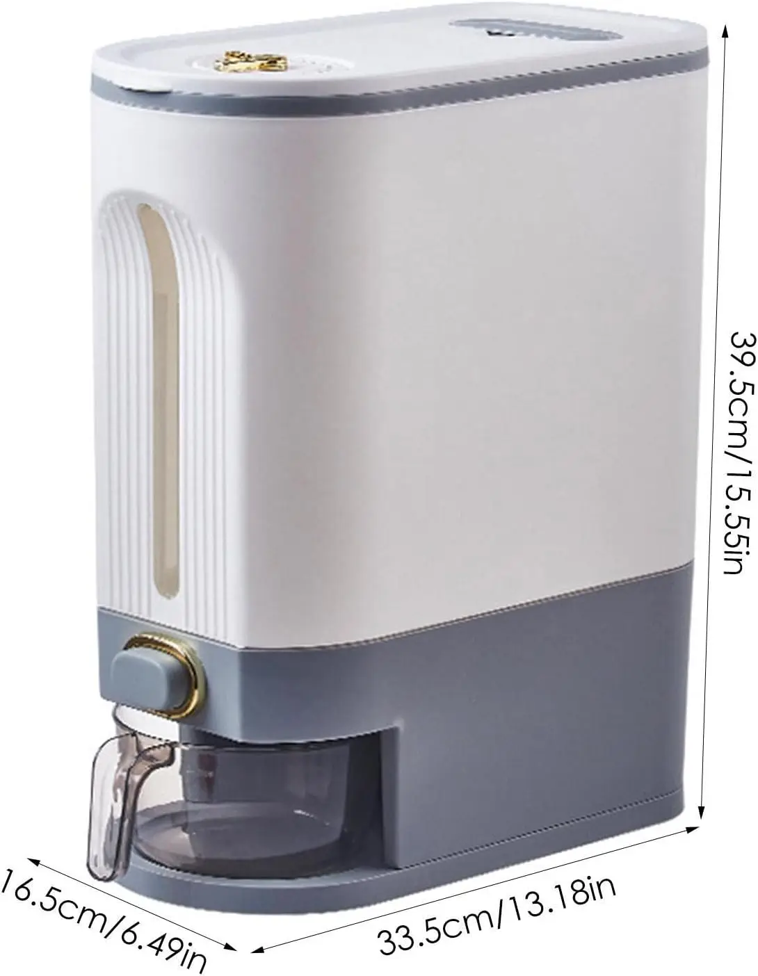 Rice Dispenser Sealable Grain Rice Storage Box Food Container Grain Container Rice and Grain Storage Container with Time Pointer