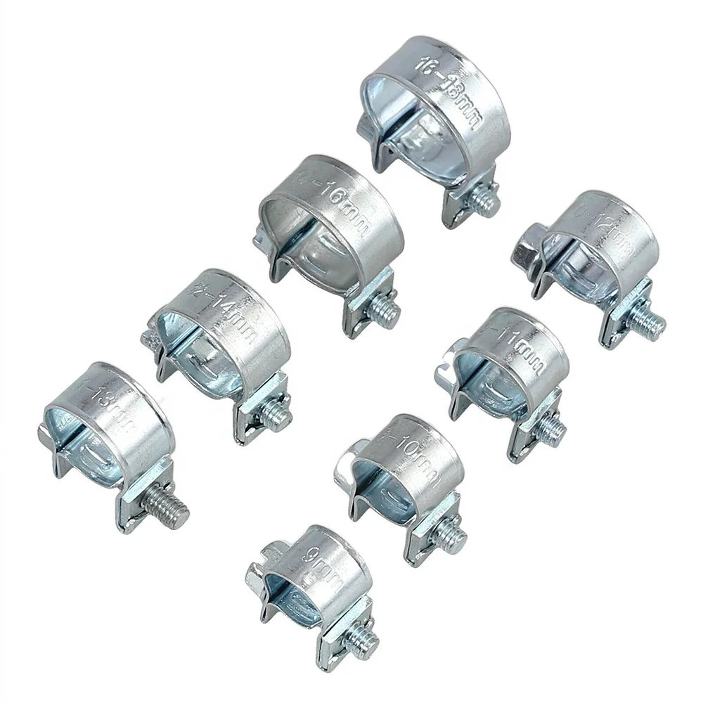 Interlocked Fuel Injection Bolt and Nut Mini Hose Clamp